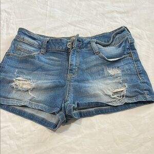 Arizona Jean Company Blue Distressed Jean Shorts